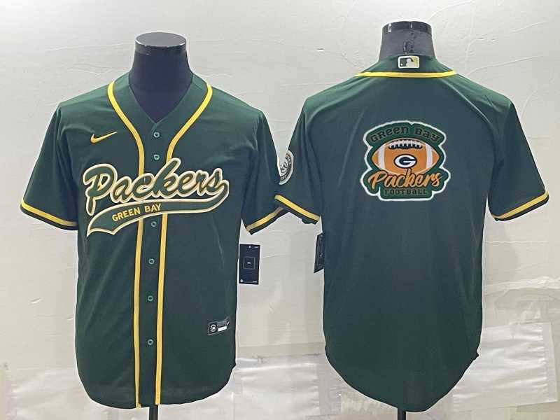 Men's Green Bay Packers Green Team Big Logo With Patch Cool Base Stitched Baseball Jersey,We sell and wholesale Men's Green Bay Packers Green Team Big Logo With Patch Cool Base Stitched Baseball Jersey on line form chian!
